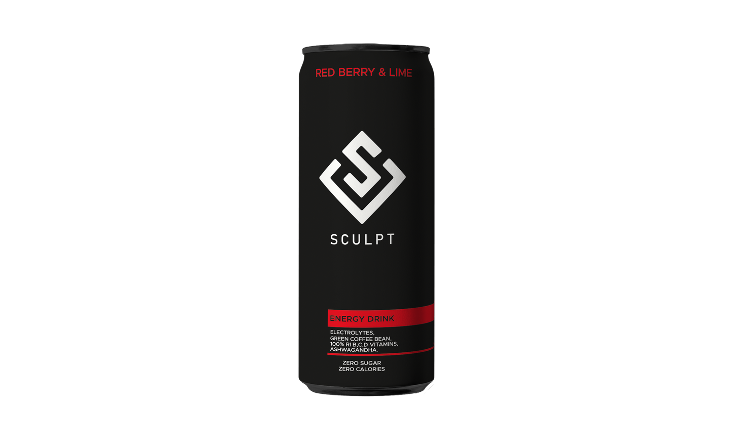 Sculpt Energy Drink Red Berry & Lime 12x250ml